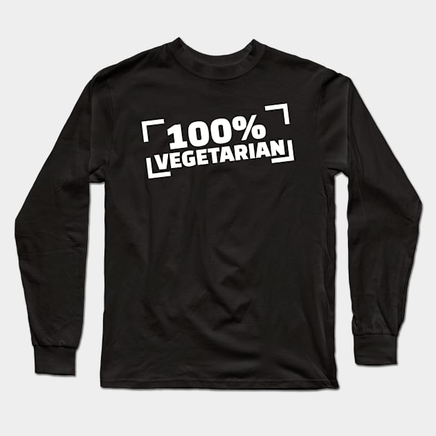 100% vegetarian Long Sleeve T-Shirt by Designzz